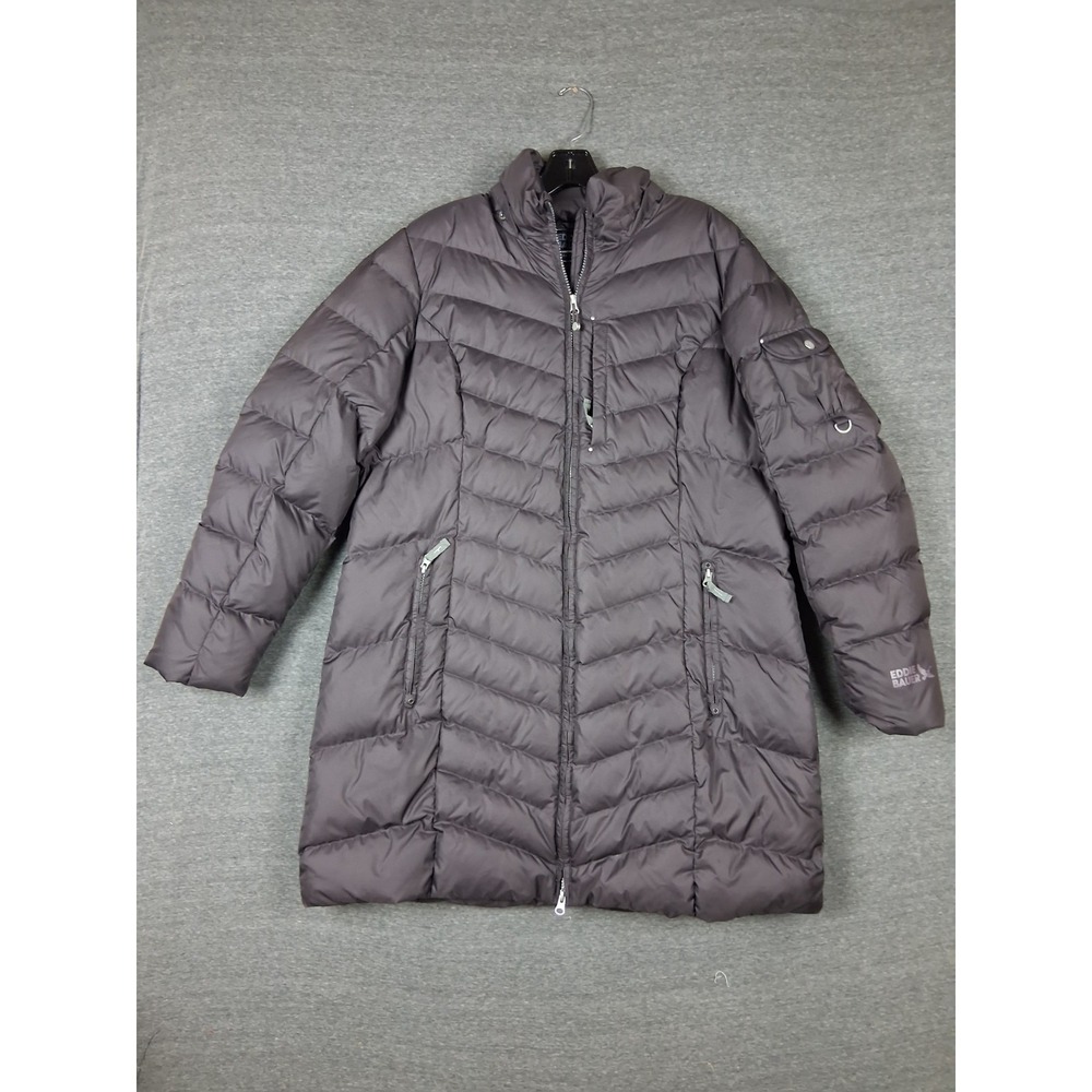 Eddie Bauer Womens Coat XL Purple Brown 650 Sun Valley Down Parka Gorp Winter